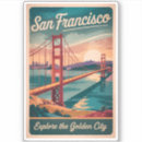 Recherche de pont de san francisco autocollants Pont d'entrée dorée