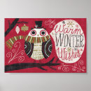 Recherche de hiboux de vacances posters Hiver