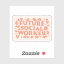 Recherche de travail social autocollants Mignon