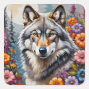 Recherche de visage de loup autocollants Faune