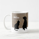Recherche de silhouette de chat tasses Animaux