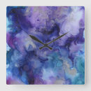 Recherche de peinture abstraite horloges Violet