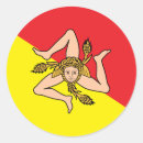 Recherche de sicilienne autocollants Drapeau sicilien