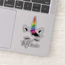 Recherche de licorne brillante autocollants Magique