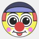 Recherche de visages clown autocollants Humour