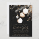 Recherche de noir et or noël invitations Unique