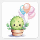 Recherche de cactus mignons autocollants Anniversaire