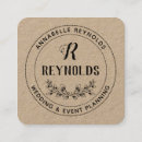 Recherche de demi cartes visite Monogramme