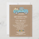 Recherche de camion bleu baby shower invitations Bébé