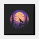 Recherche de loup de forêt magnets Lune