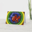 Recherche de poisson rouge vœux cartes Abstrait