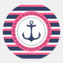 Recherche de rayure bleu marine blanc autocollants Rose