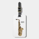 Recherche de saxophone bagages étiquettes Instrument