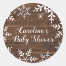 Recherche de flocons de neige autocollants Baby shower d'hiver