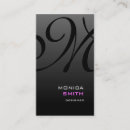 Recherche de bilatéraux cartes visite Monogramme
