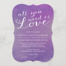 Recherche de violet brillant invitations Aquarelle