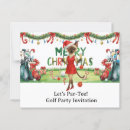 Recherche de golf noël cartes postales Golfeur