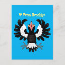 Recherche de oiseau noir et blanc cartes postales Dessin