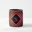 Recherche de motif carré rose tasses Abstrait