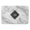Recherche de marbre blanc tapis de bain Monogramme