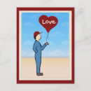 Recherche de ballons forme coeur cartes postales Romance