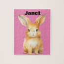Recherche de lapin rose puzzles Fille