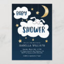 Recherche de moon baby shower invitations Bleu marine