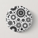 Recherche de motif noir et blanc badges Floral
