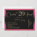 Recherche de 20ème anniversaire invitations Glamour