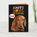 Recherche de dachshund cartes halloween Humour