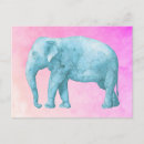 Recherche de éléphant peint cartes postales Aquarelle