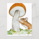 Recherche de champignons sauvages cartes postales Automne