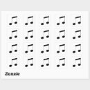 Recherche de symboles pour la musique autocollants Minimaliste