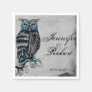 Recherche de hibou bleu serviettes Vintage