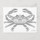 Recherche de illustration de crabe cartes postales Océan