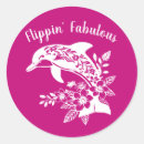 Recherche de dauphin rose autocollants Plage