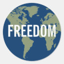 Recherche de liberté autocollants Monde