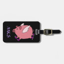 Recherche de cochon bagages étiquettes Dessin animé