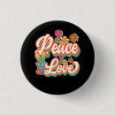 Recherche de love peace badges Les années 70