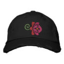 Recherche de floral brodées casquettes Rose