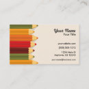 Recherche de crayons colorés cartes visite Professionnel
