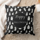 Recherche de fantôme drôle coussins Noir et blanc
