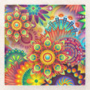 Recherche de mandalas dessous de verres Coloré