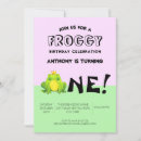 Recherche de ma grenouille anniversaire invitations Amusant