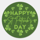 Recherche de shamrock irlandais autocollants Feuille