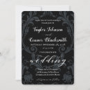 Recherche de damassé noir mariage invitations Calligraphie