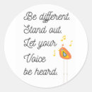Recherche de soyez différent autocollants Motivation