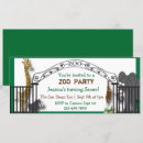 Recherche de girafe 10x23 invitations Singe