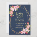 Recherche de royal blue baby shower invitations Floral