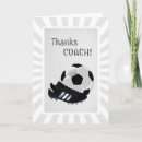 Recherche de soccer coach vœux cartes Thank you